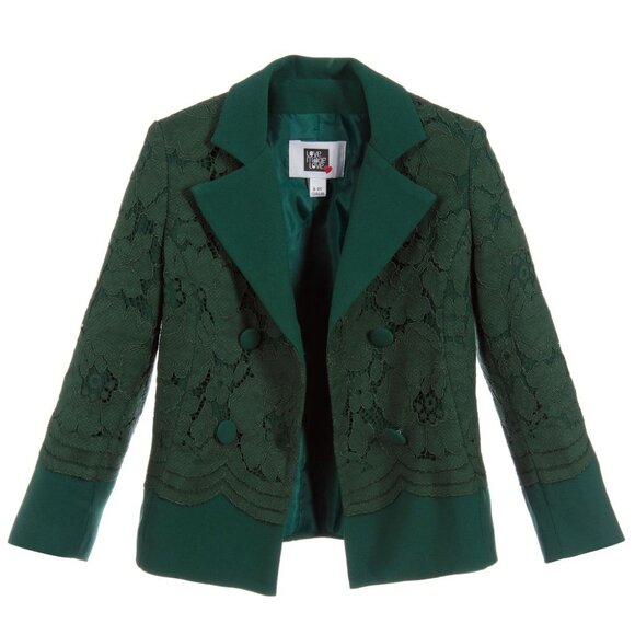 Love Made Love Girls Green Lace Jacket - Picture 2 of 8